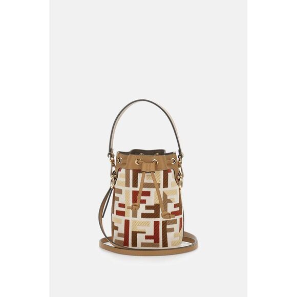 FENDI Handbags - Fendi Women Mini Mon Tresor Canvas With Embroidery